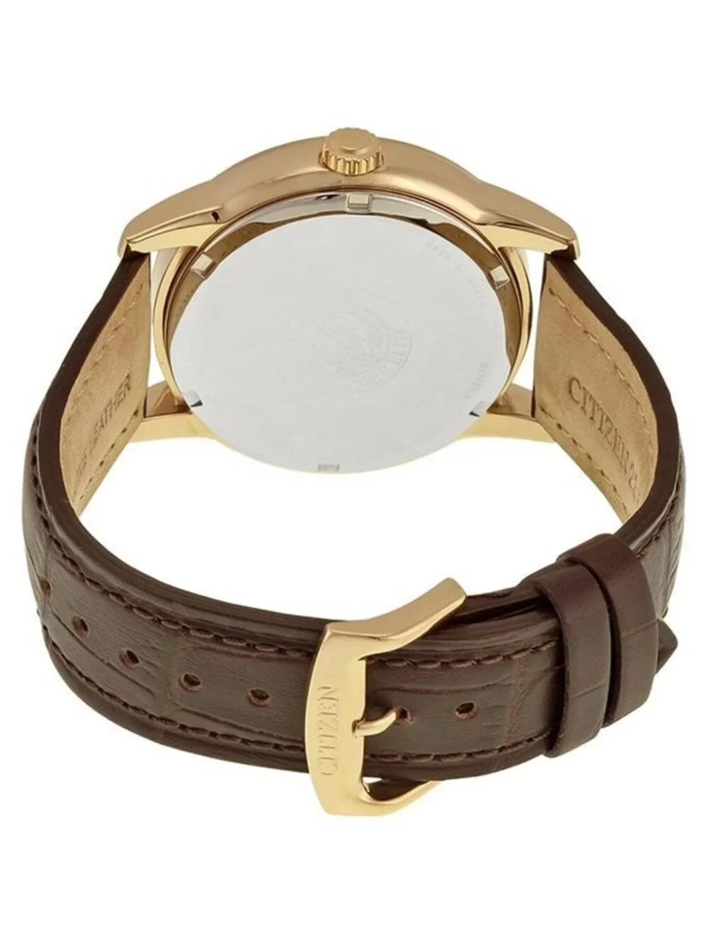 NWT Citizen Dress Eco-Drive Black Dial Brown Leather Men's Watch